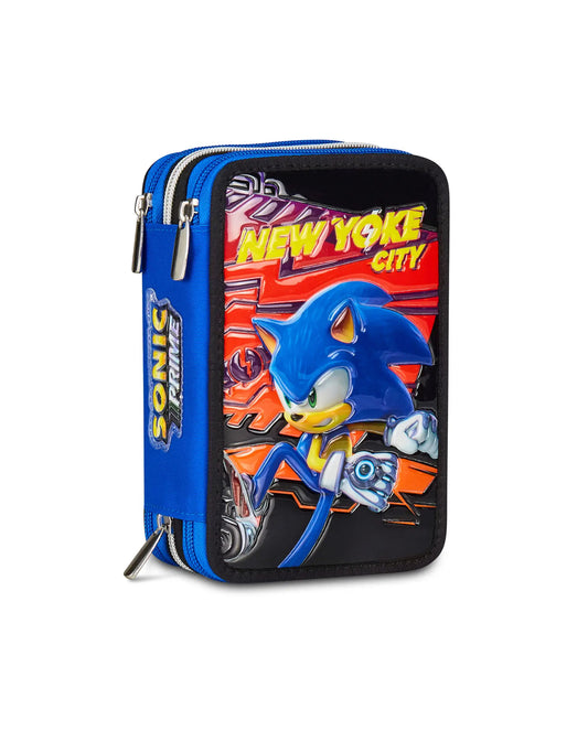 Astuccio Scuola 3 Zip Sonic Prime – Seven
