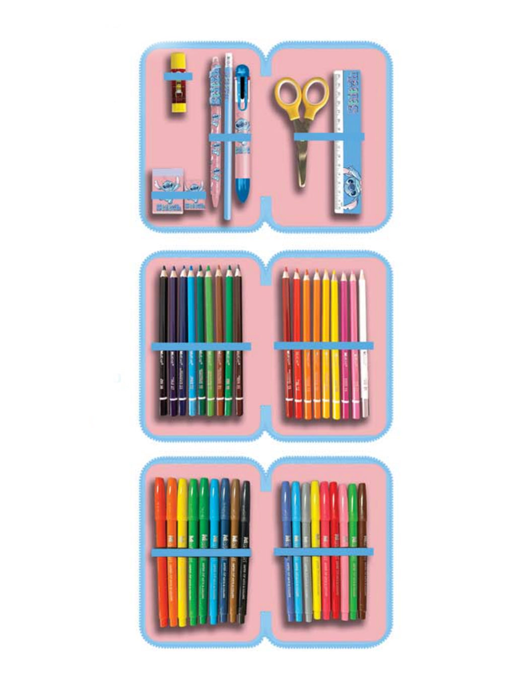Astuccio 3 Zip Stitch Disney - Maricart