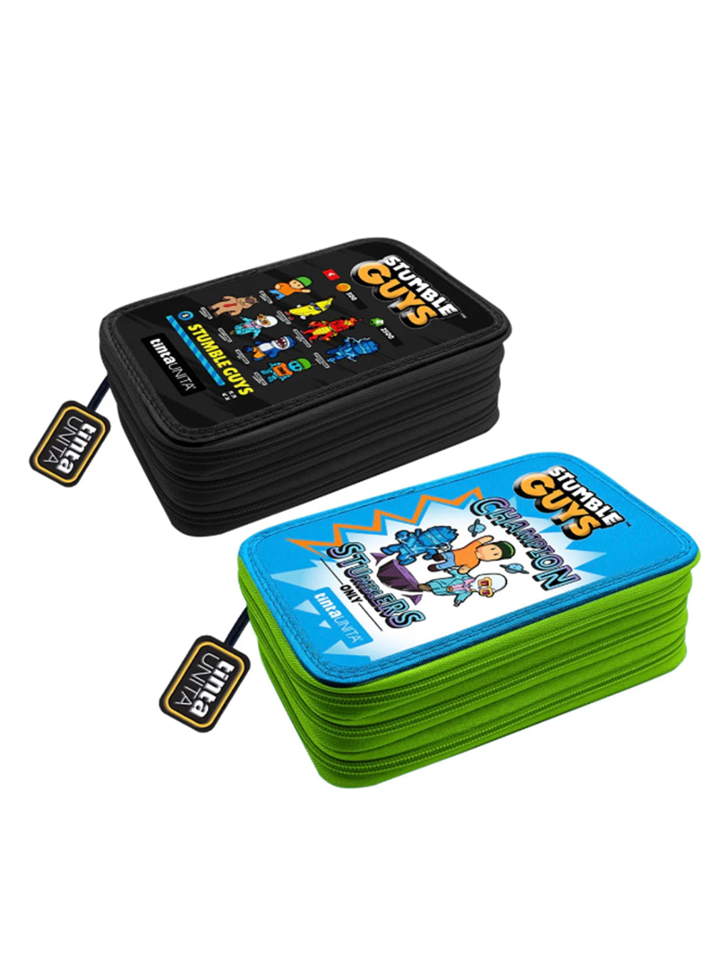 Astuccio 3 Zip Stumble Guys Tinta Unita