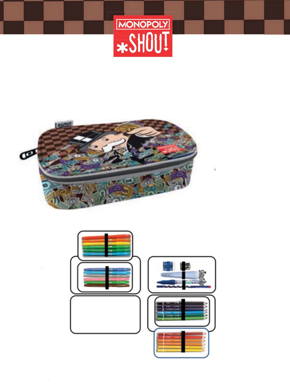 Astuccio Essenziale 29 Pezzi Monopoly Shout - Maricart