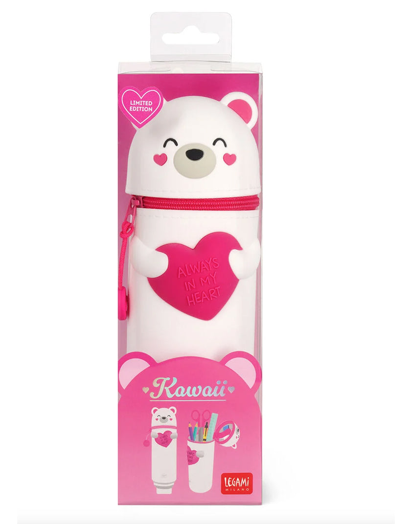 Astuccio Legami 2 in 1 in Morbido Silicone - Kawaii Teddy Bear