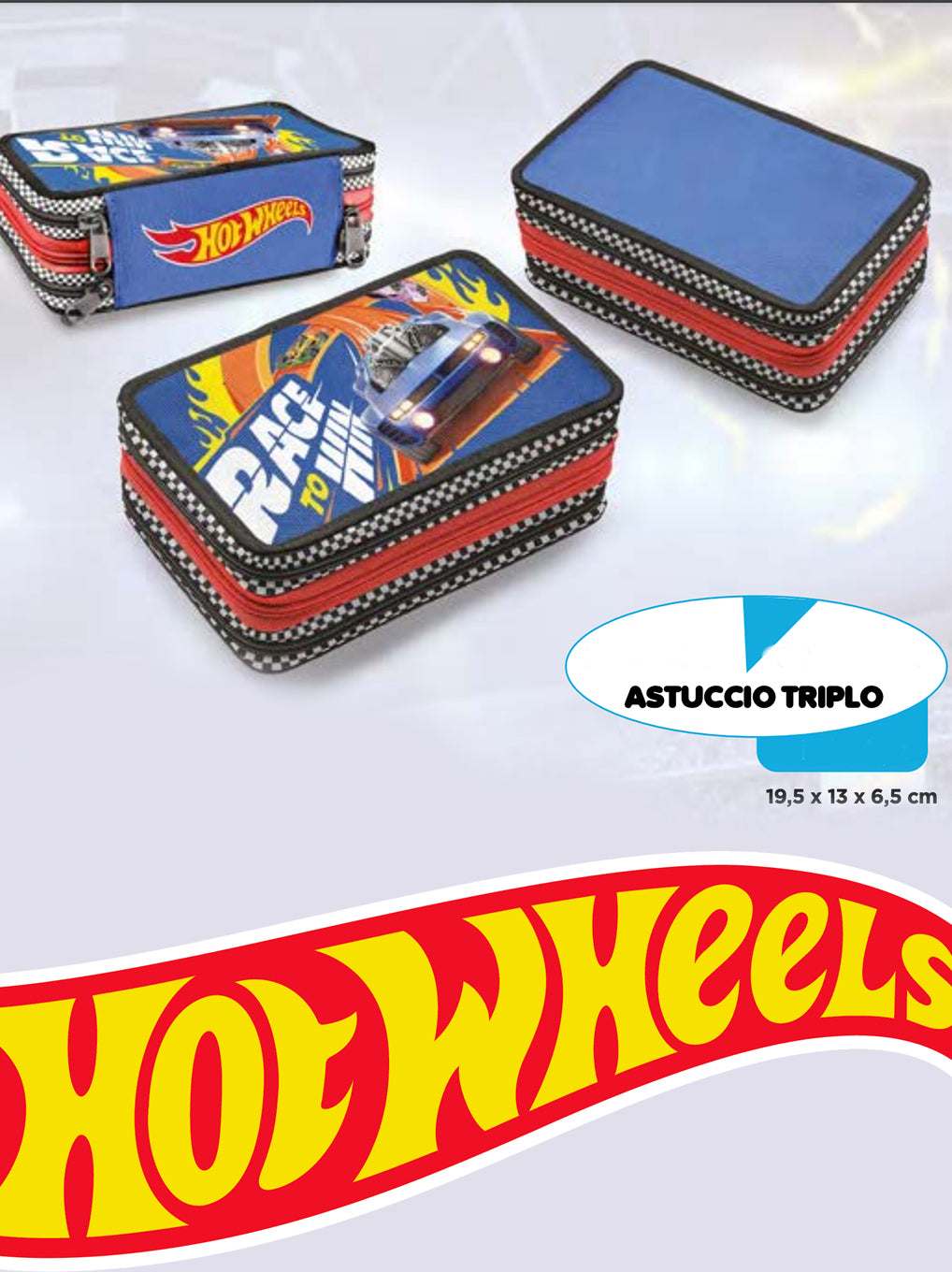 Astuccio 3 zip Hot Wheels Giochi Preziosi