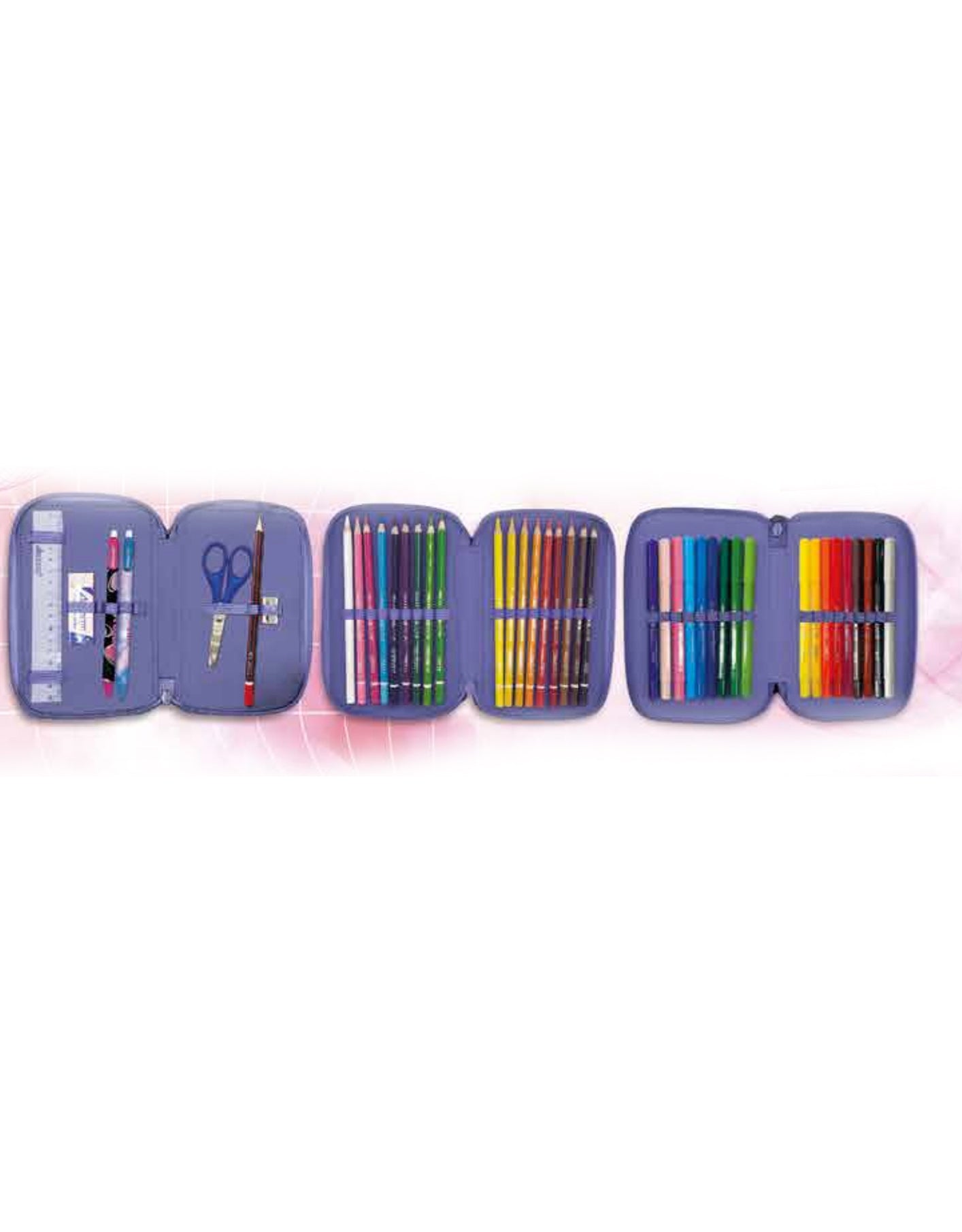 Astuccio 3 Zip Tinta Unita Young