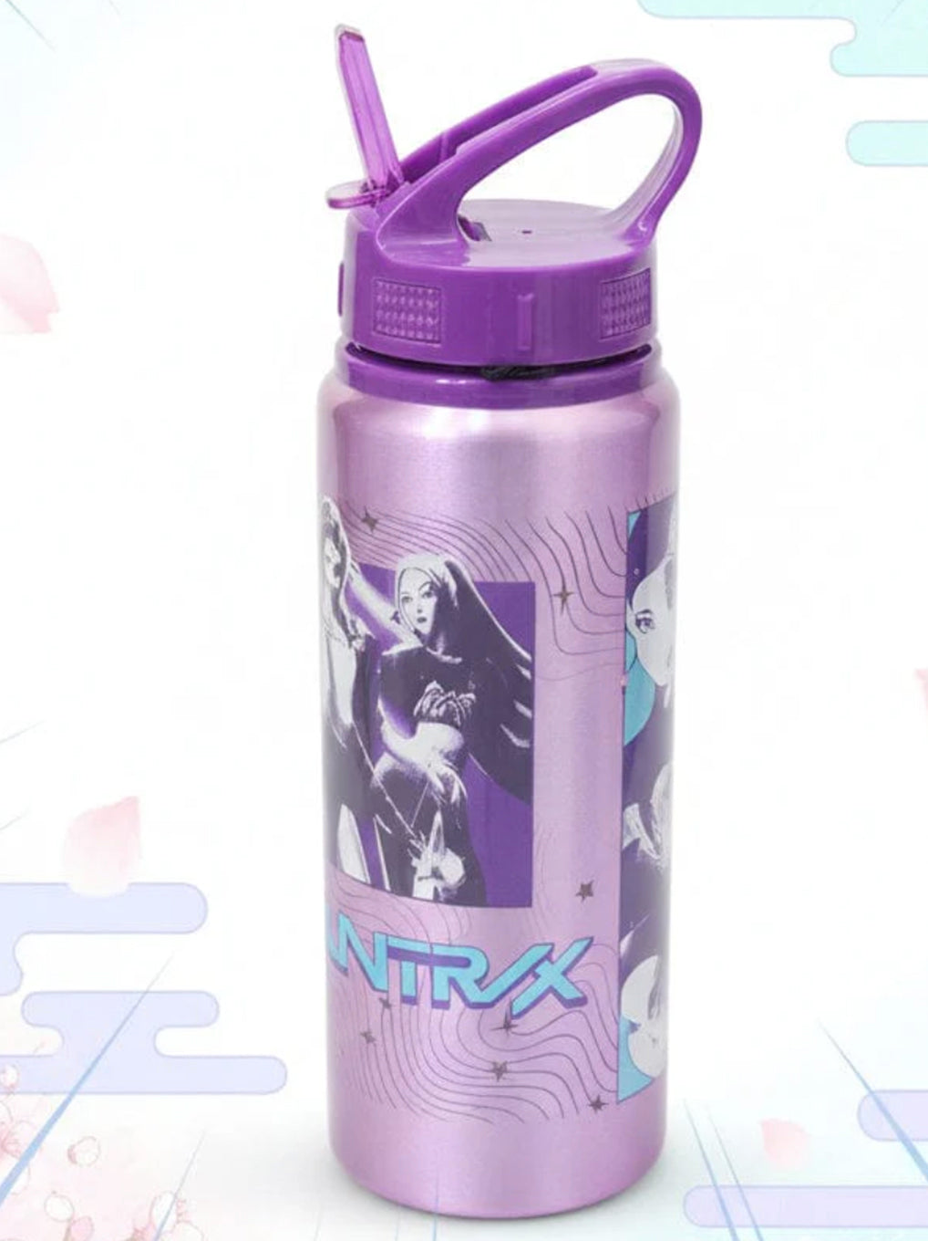 Borraccia in Alluminio KPop Demon Hunters con Cannuccia