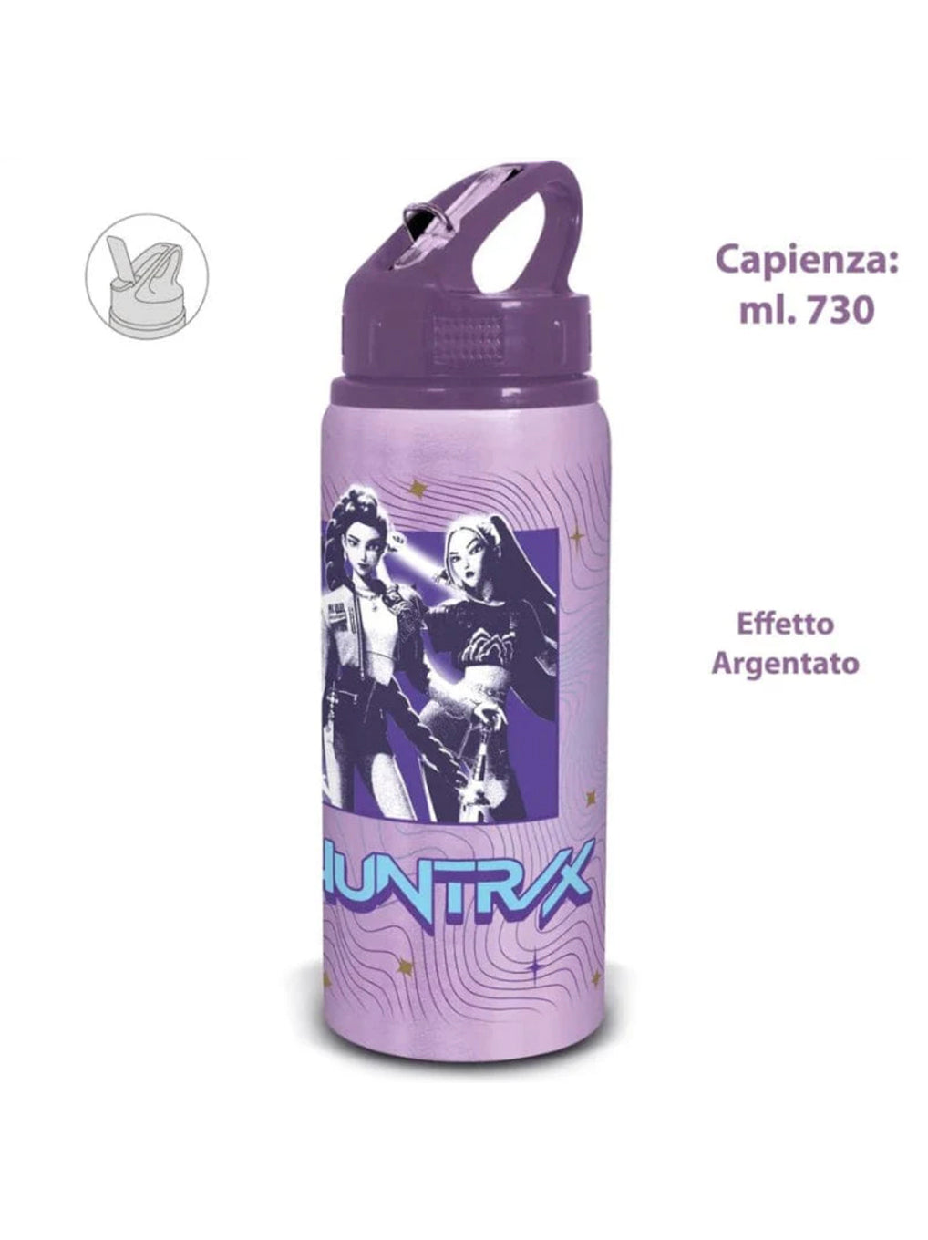 Borraccia in Alluminio KPop Demon Hunters con Cannuccia