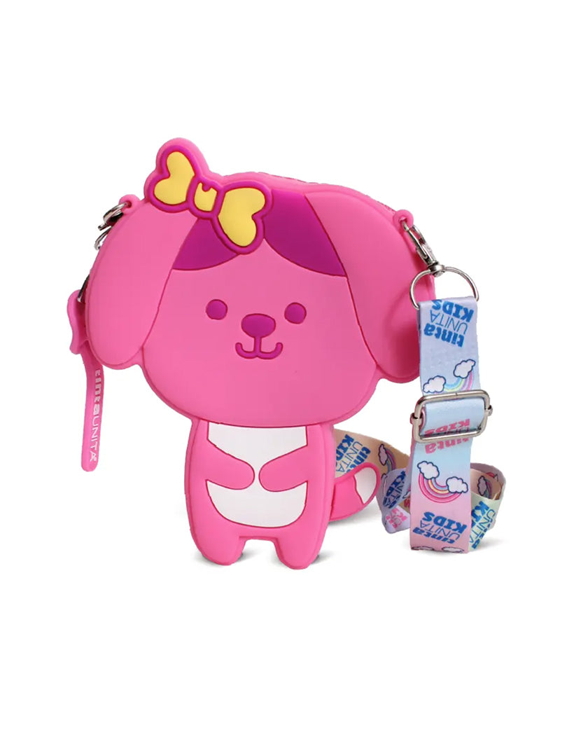 Borsa in Silicone con Tracolla a Forma di Cagnolino - Tinta Unita Kids