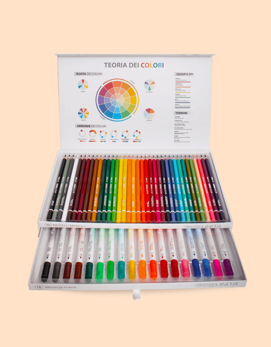 Cassettiera Magnetica tintaUNITA Art – 36 Pastelli + 18 Brush