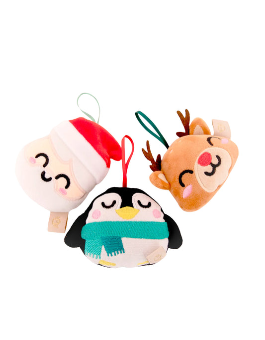 Set 3 Decorazioni Natalizie Mr. Wonderful – Babbo Natale, Pinguino e Renna per Albero di Natale
