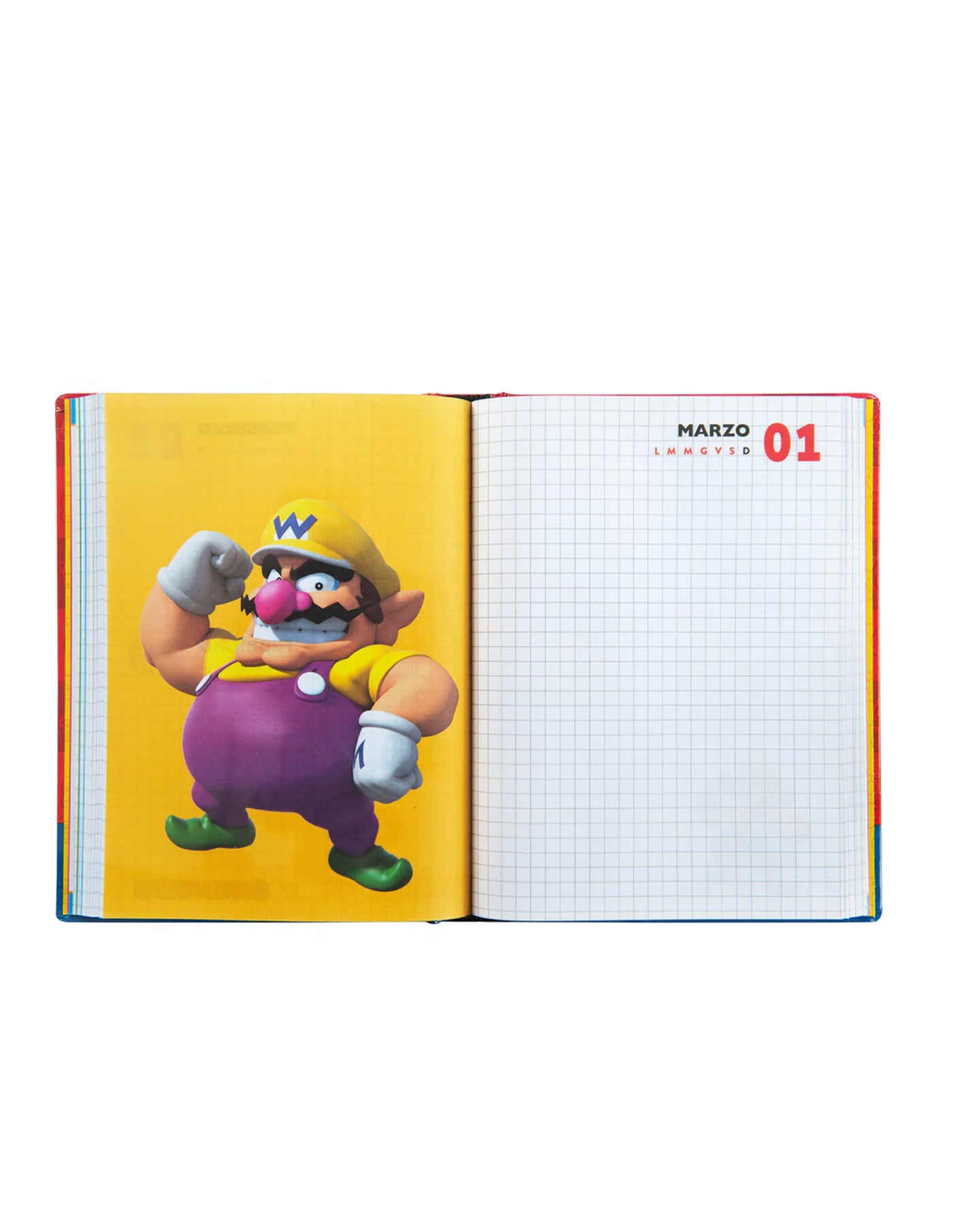 Diario Super Mario 2025/2026 - 12 Mesi Giornaliero Non Datato Giallo | Panini