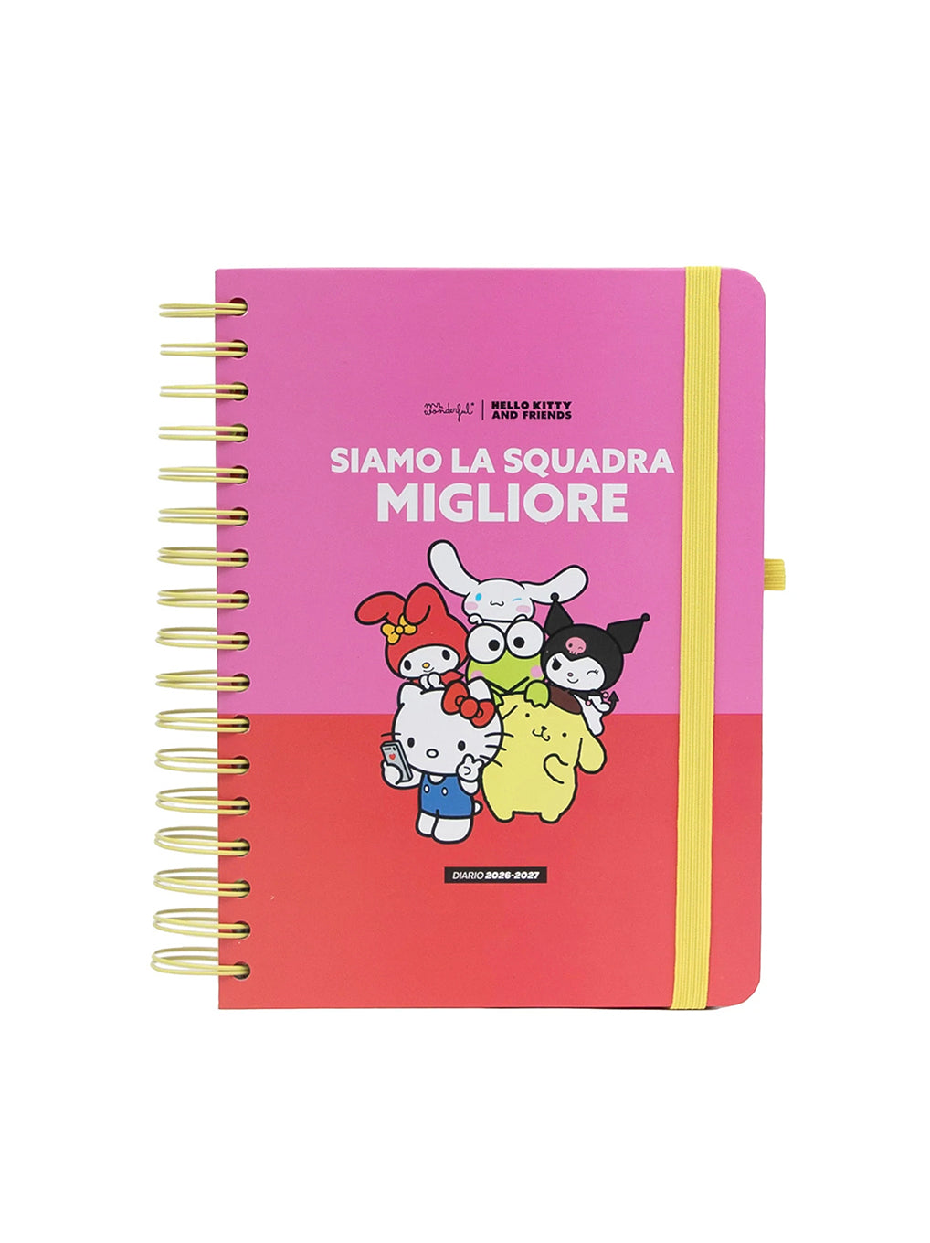 Diario Agenda 2026-2027 Hello Kitty & Friends x Mr. Wonderful Giornaliero – Siamo la squadra migliore