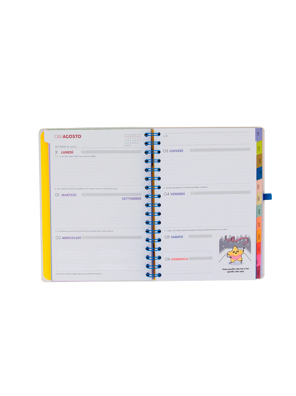 Diario Agenda Mr. Wonderful 2026-2027 Settimanale – Ready