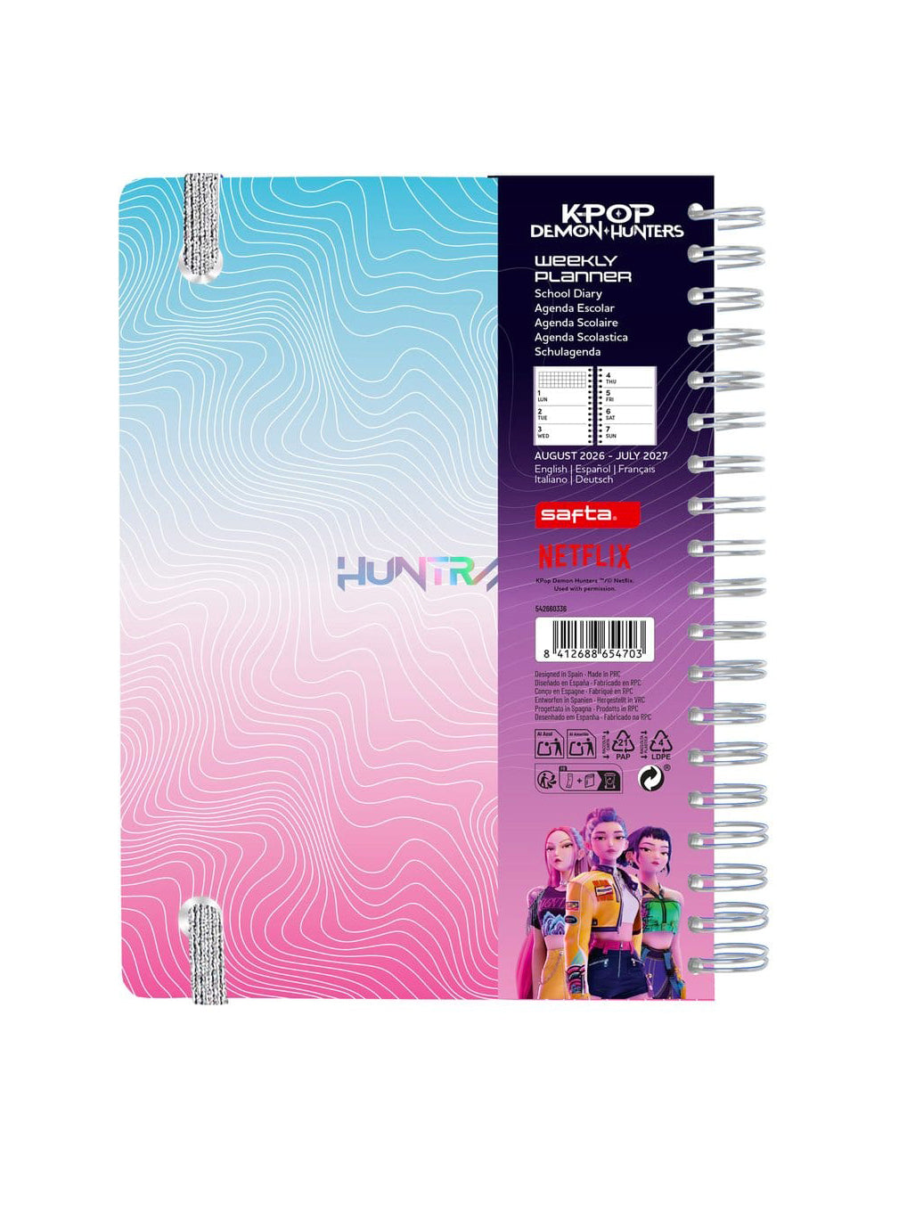 Diario Agenda Settimanale K-Pop Demon Hunters 2026/2027