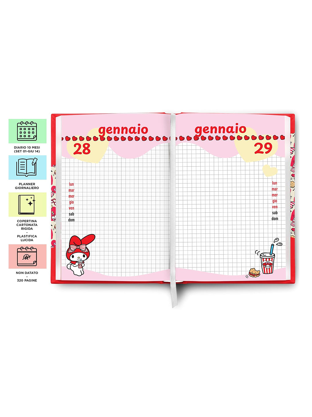 Diario My Melody Sanrio Non Datato Giochi Preziosi