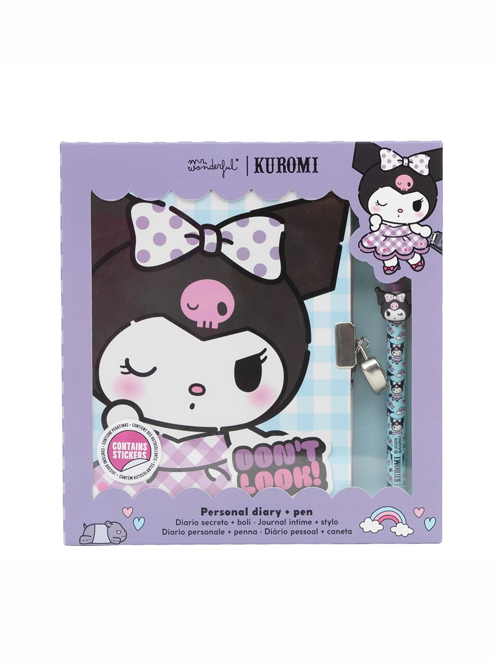 Diario Segreto Kuromi con Lucchetto e Penna Cancellabile – Mr. Wonderful