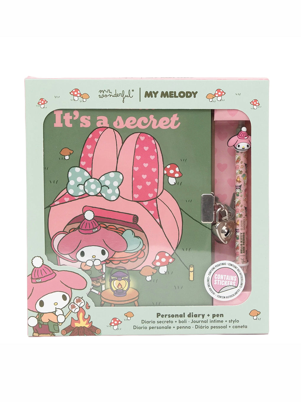 Diario Segreto My Melody con Lucchetto e Penna Cancellabile – Mr. Wonderful