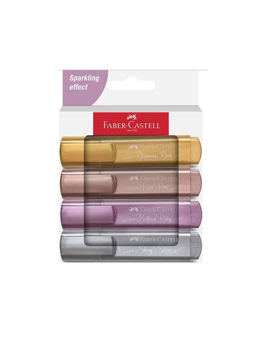 Evidenziatori Textliner Metallic Faber Castell - Set da 4