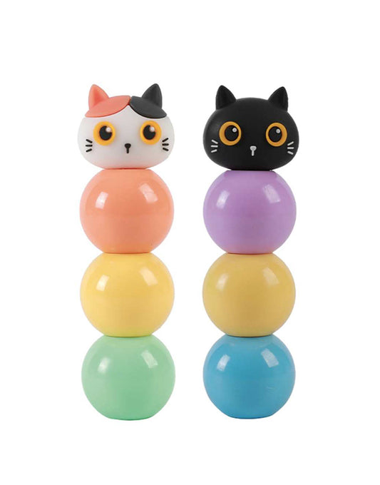 Evidenziatori Gatto iTotal - Set da 4 Pezzi Ergonomici