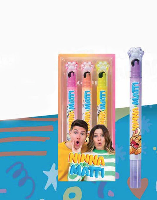 Evidenziatori Glitter con Timbro Ninna e Matti
