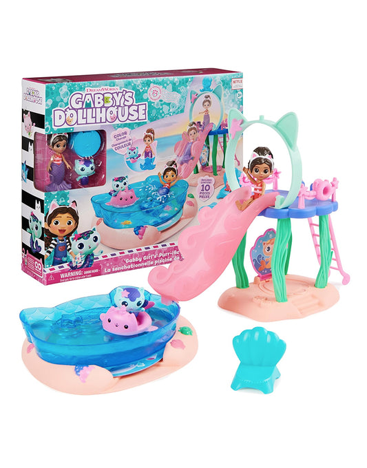 Gabby Doll House - La Piscina di Gabby: Playset con Personaggi e Accessori