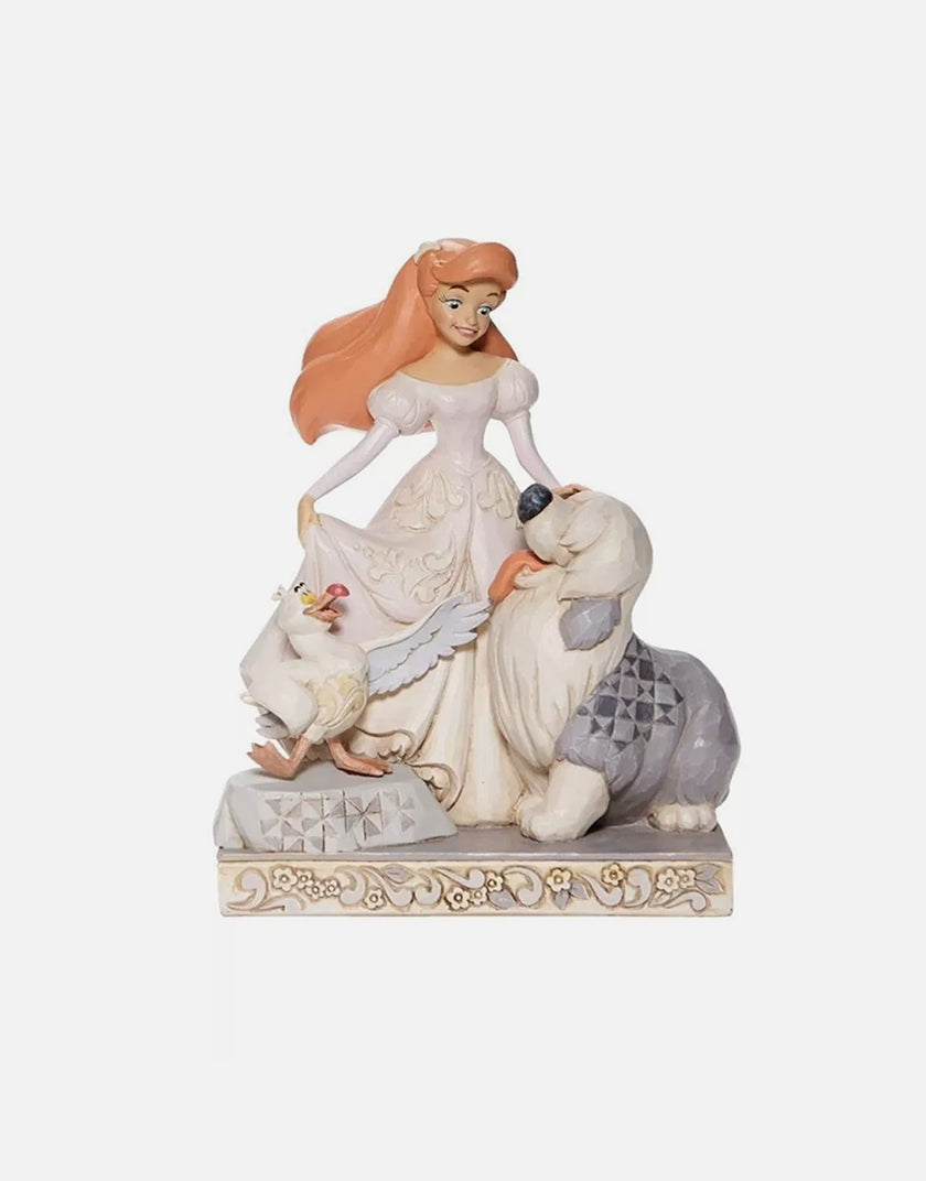 Statua Jim Shore Disney Traditions Ariel White Woodland – Collezione Disney