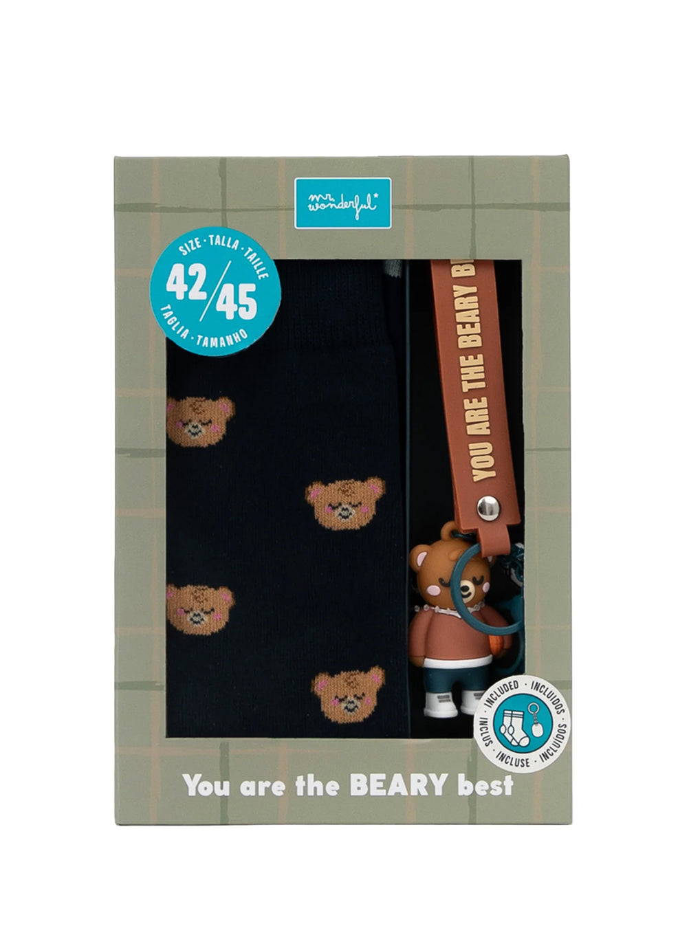 Kit Calzini + Portachiavi “You Are the Beary Best” – Mr. Wonderful