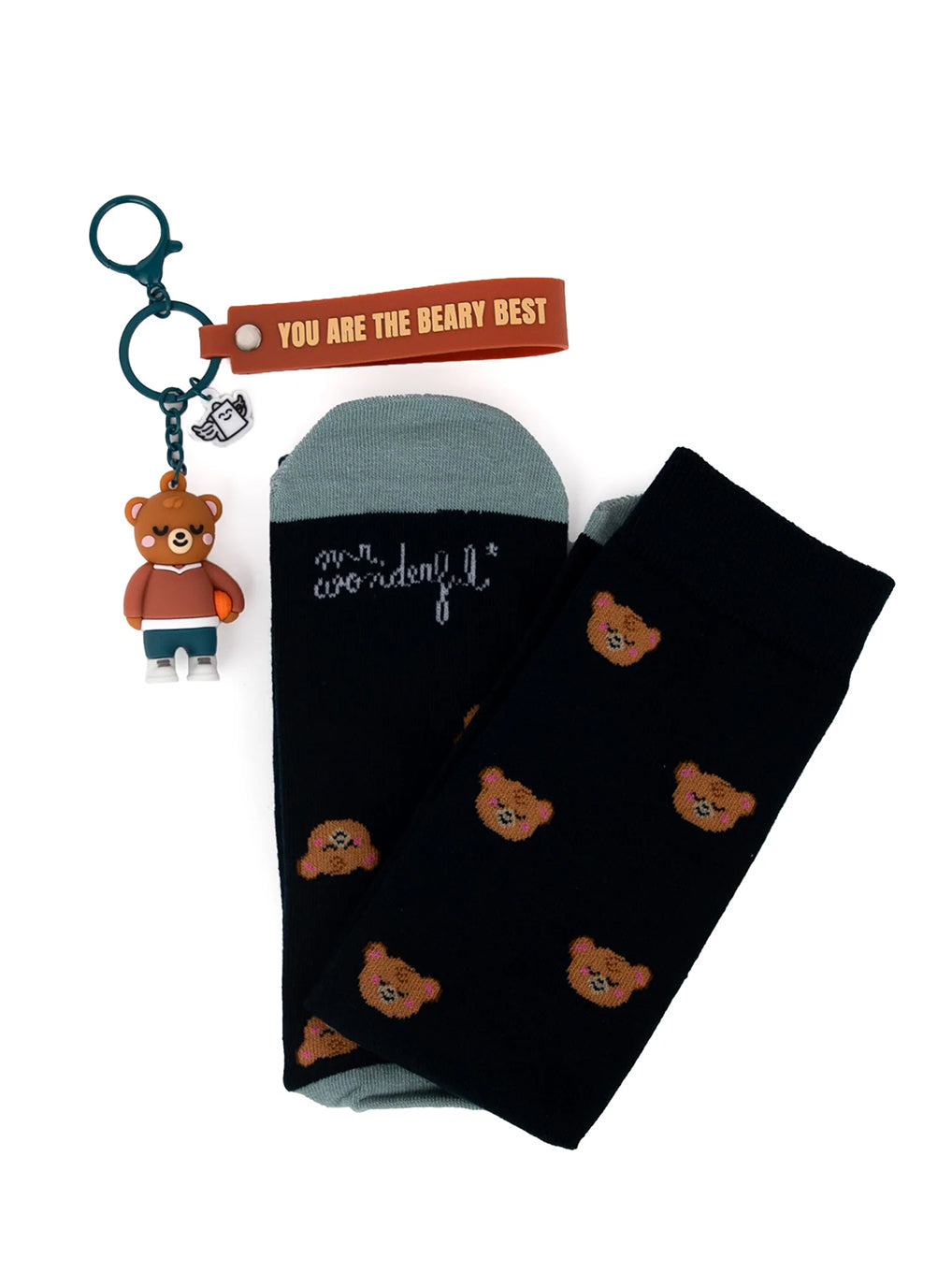 Kit Calzini + Portachiavi “You Are the Beary Best” – Mr. Wonderful