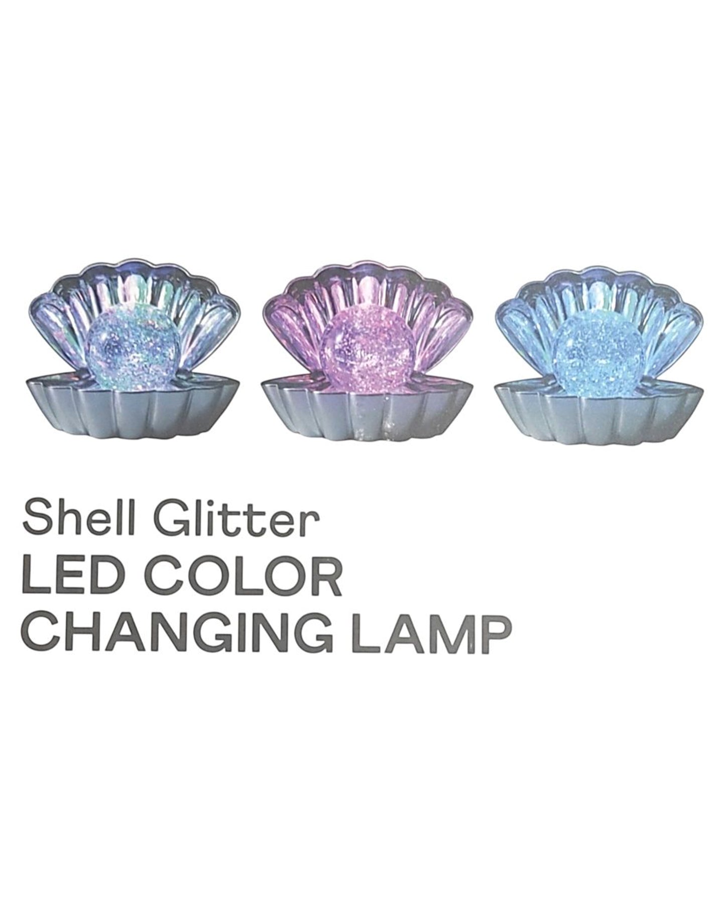 Lampada a Conchiglia con Perla Glitterata Silver – Itotal