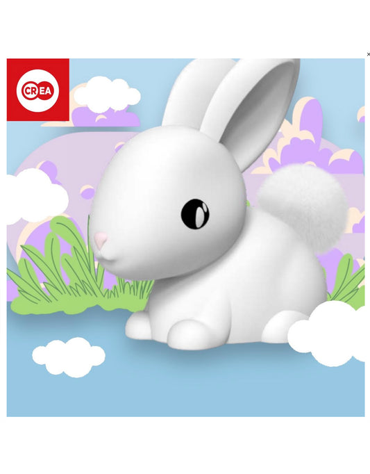 Lampada in Silicone Coniglio Ricaricabile con Pon Pon in Peluche – Crea