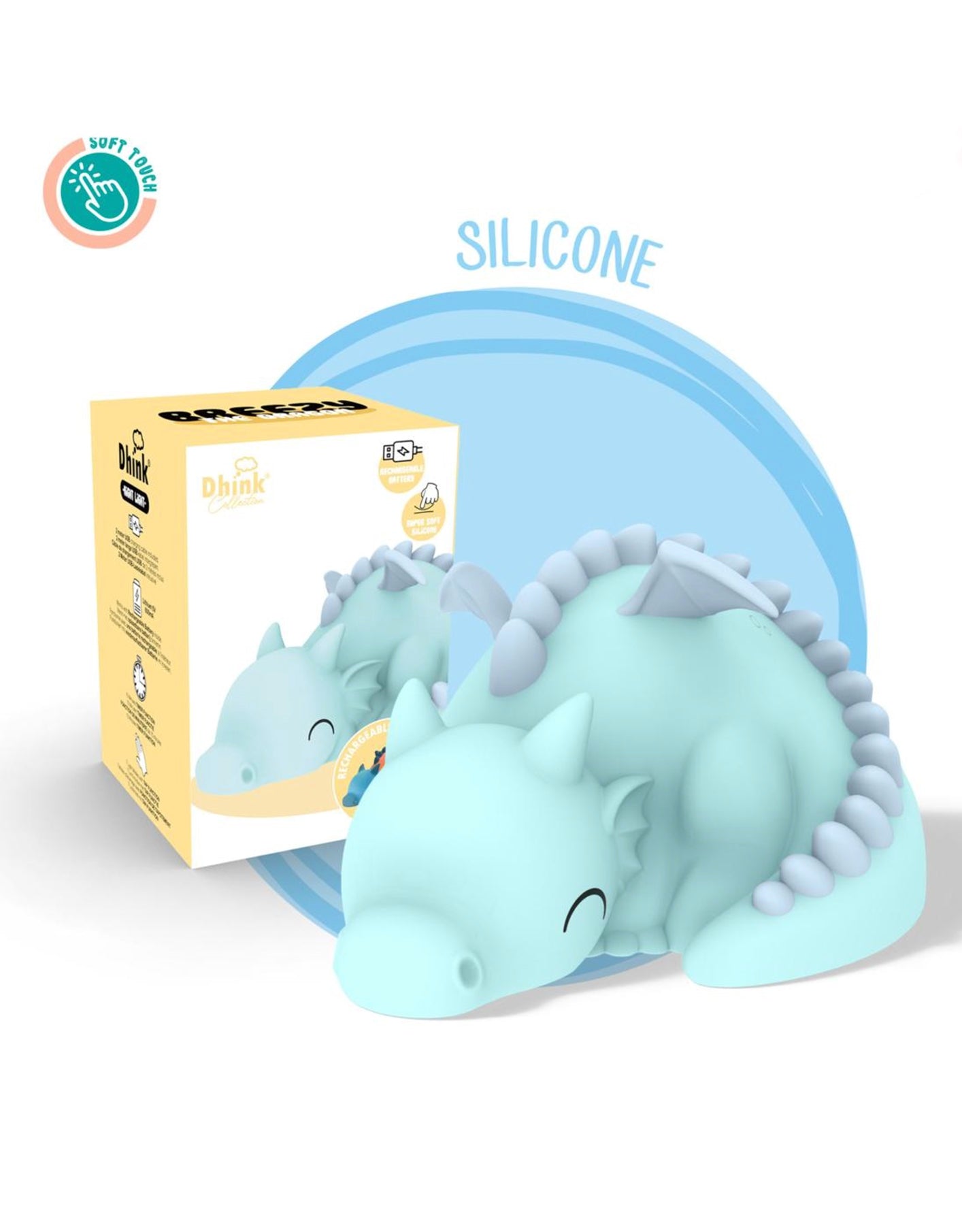 Lampada in Silicone Draghetto Ricaricabile – Crea