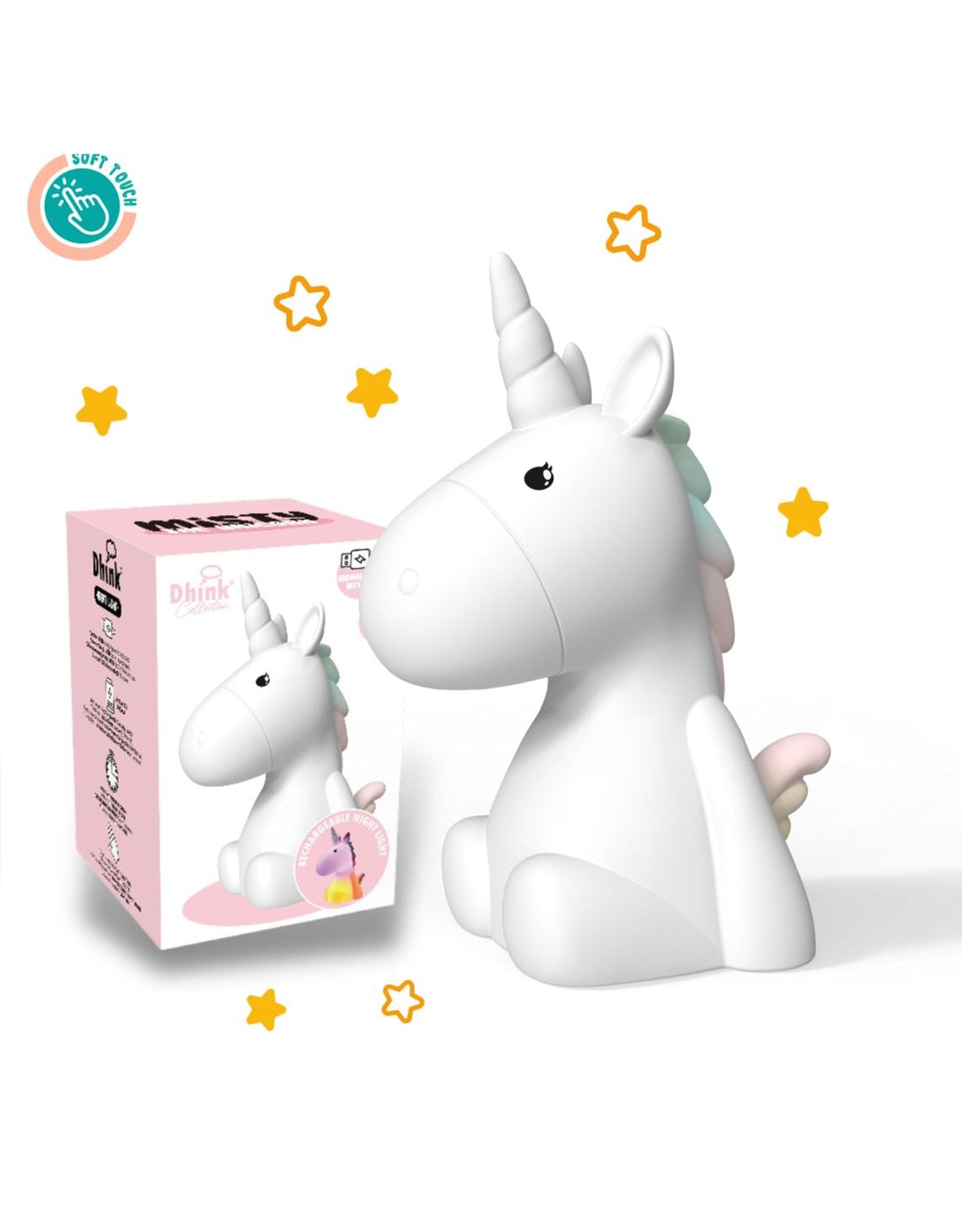 Lampada in Silicone Unicorno Ricaricabile - Crea