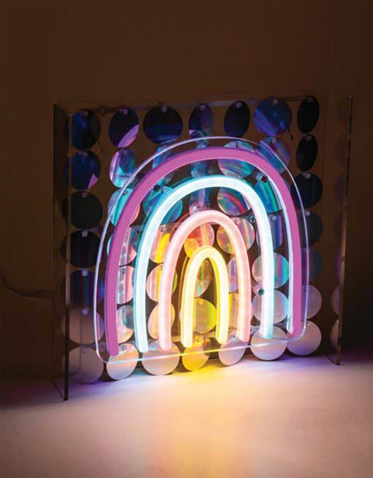 Lampada LED con Paillettes Arcobaleno - Maricart