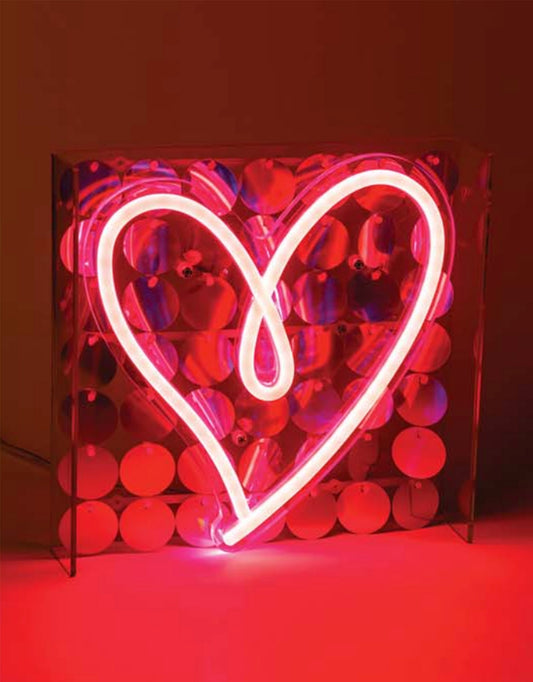 Lampada LED con Paillettes Cuore – Maricart