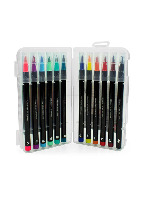 Set di 12 Pennarelli Brush Markers con Punta a Pennello - Legami