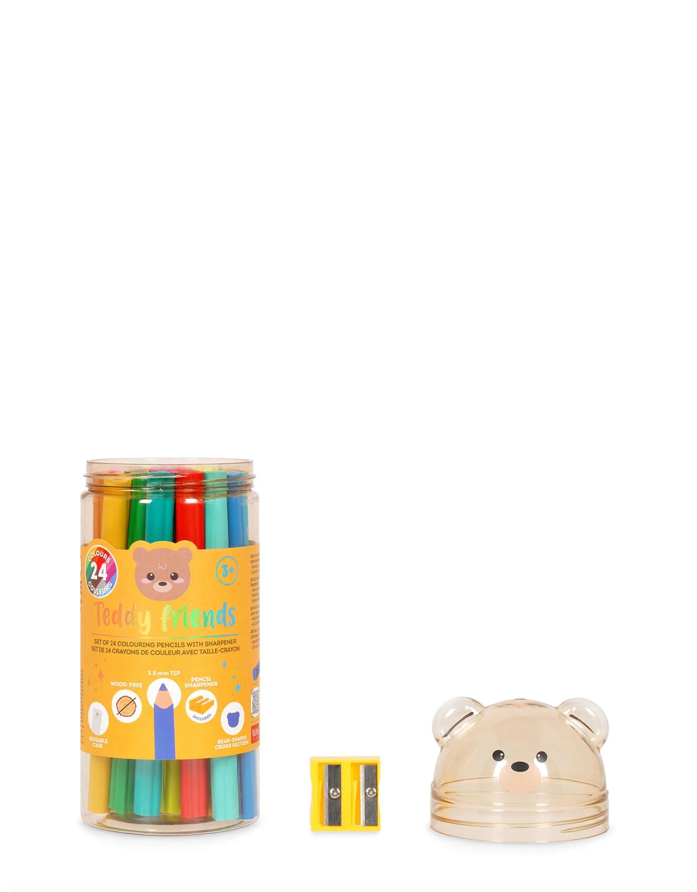Set di 24 Matite Colorate con Temperino - Teddy Friends | Legami