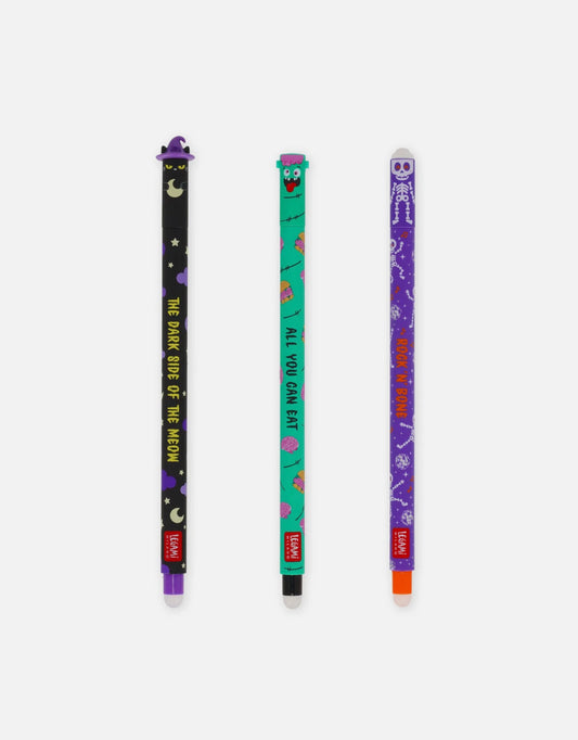 Legami – Set di 3 Penne Gel Cancellabili The Boo Crew | Halloween 2025