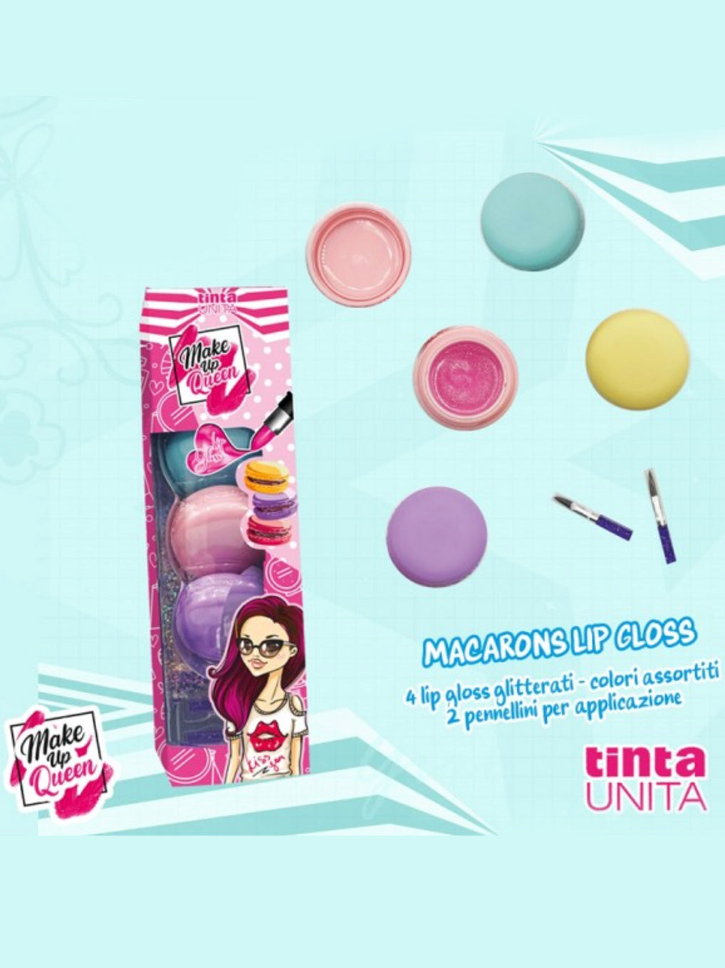 Make Up Queen Tinta Unita Lip Gloss Macaron Set