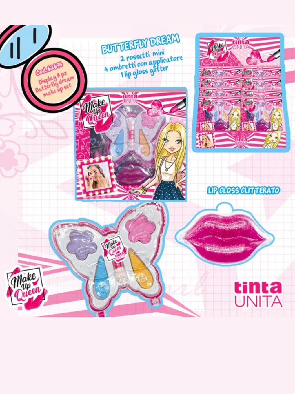 Make Up Queen Tinta Unita Trousse Butterfly Dream