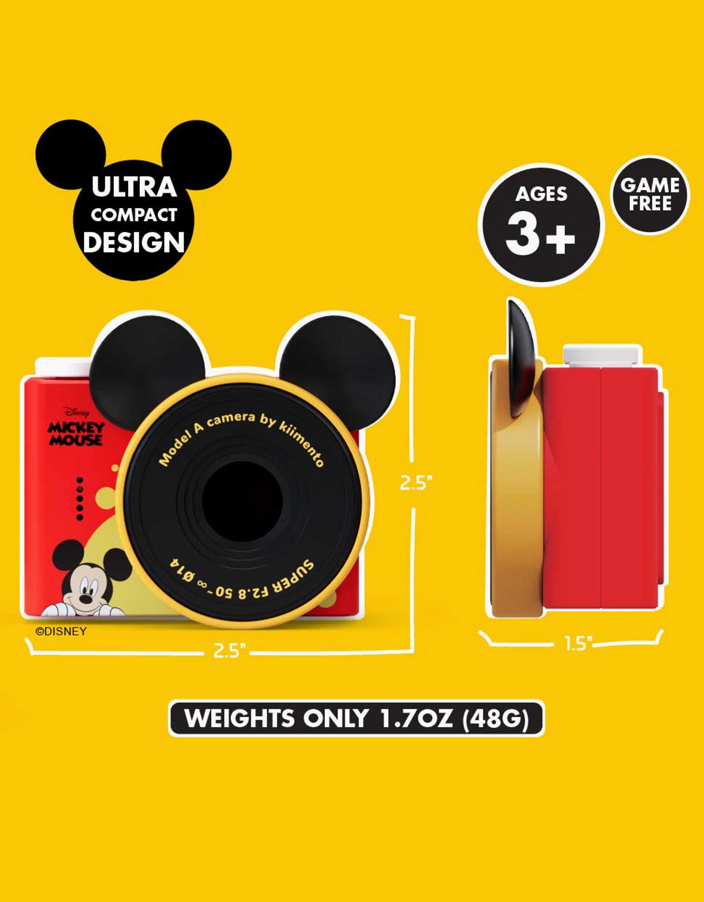 Mini Fotocamera Digitale Disney Mickey Mouse Kiimento