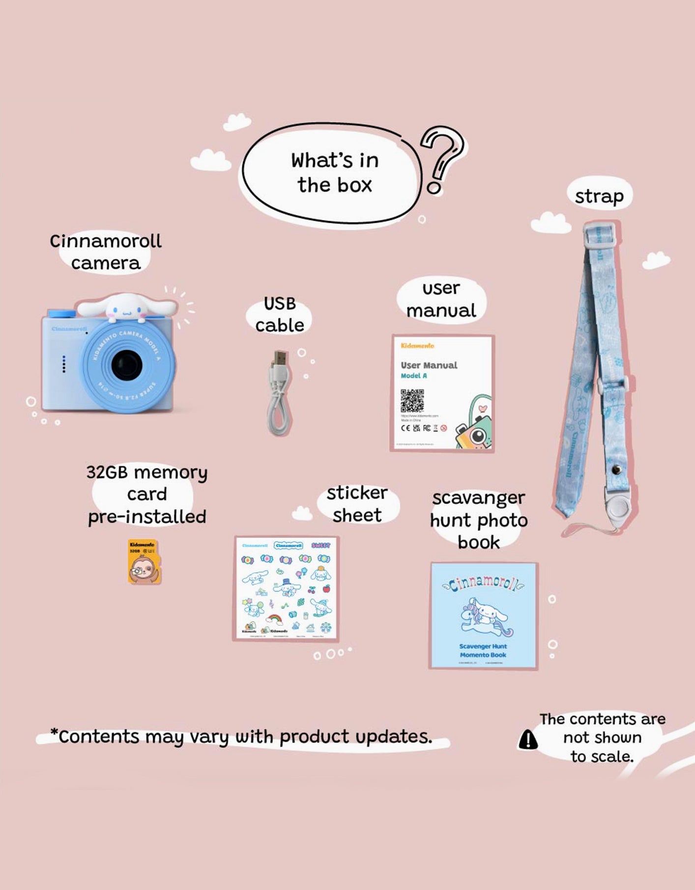 Mini Fotocamera Digitale Sanrio Cinnamoroll Kiimento