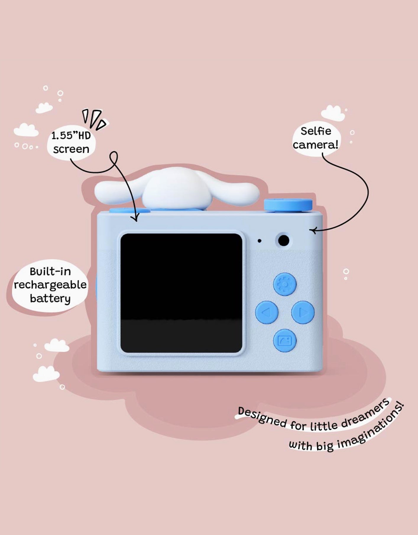 Mini Fotocamera Digitale Sanrio Cinnamoroll Kiimento