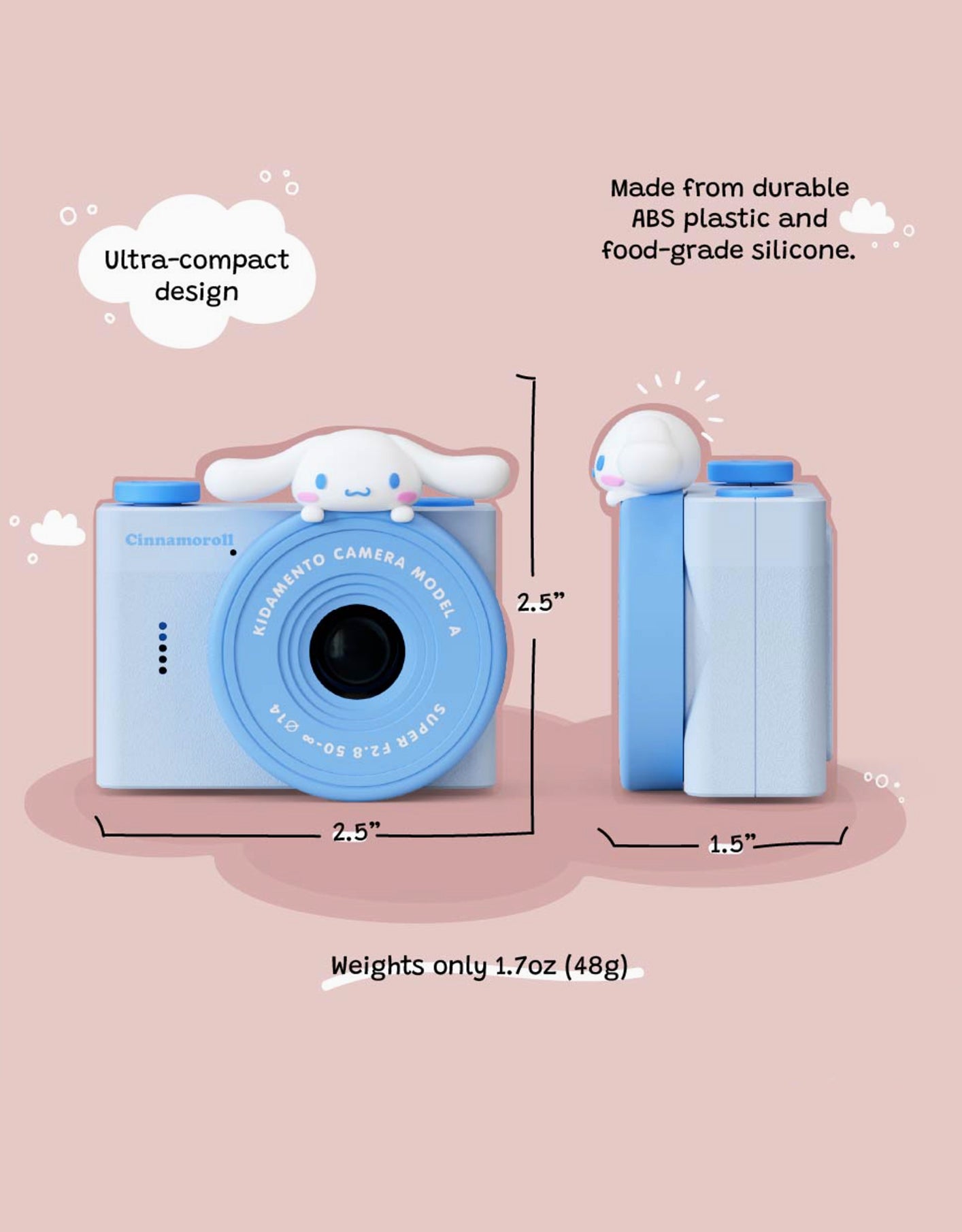 Mini Fotocamera Digitale Sanrio Cinnamoroll Kiimento