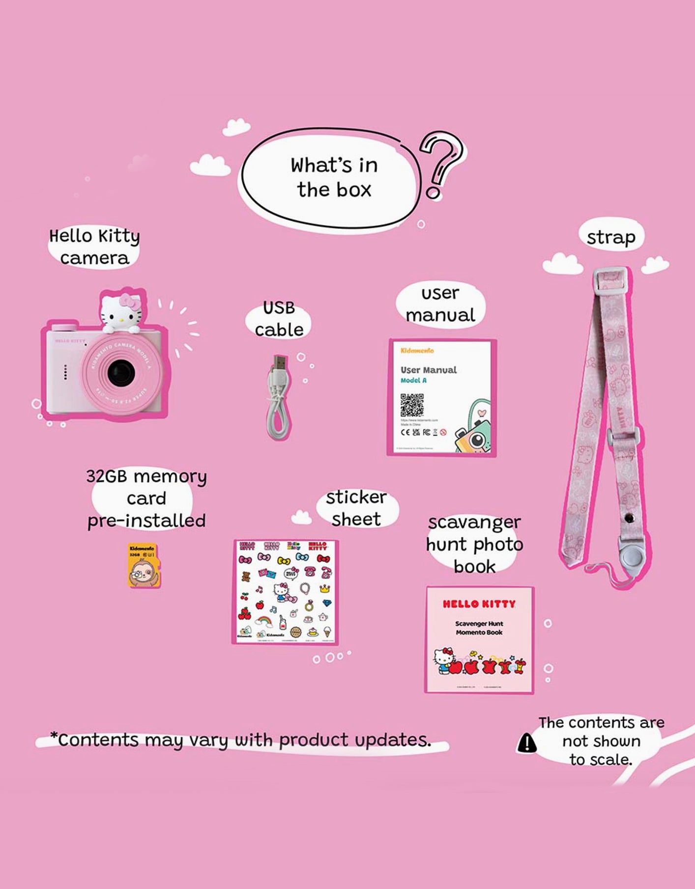 Mini Fotocamera Digitale Sanrio Hello Kitty Kiimento