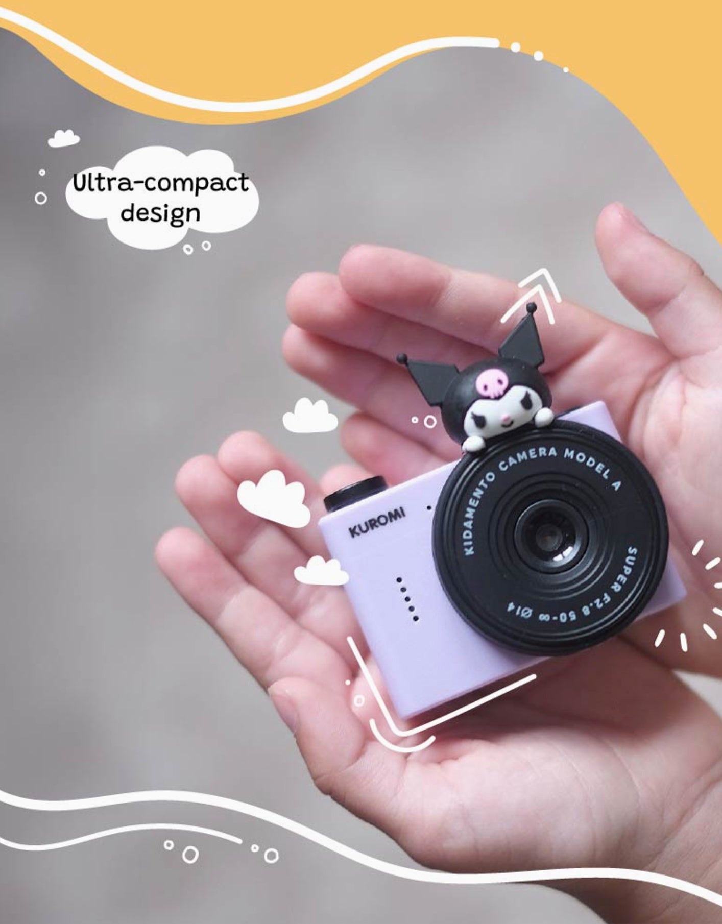 Mini Fotocamera Digitale Sanrio Kuromi Kiimento