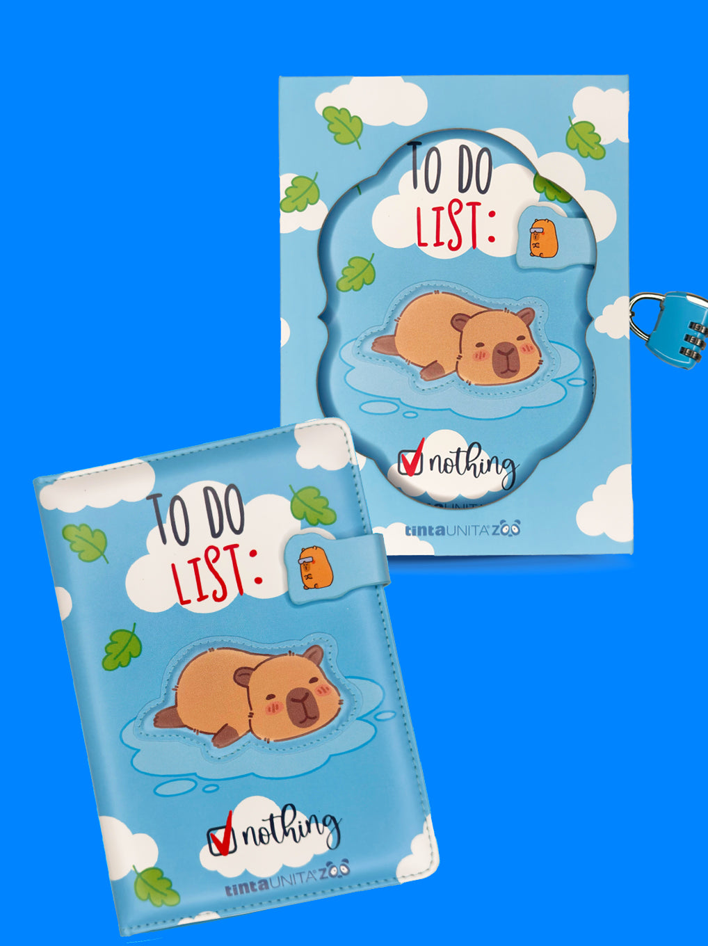 Notebook Capybara con Lucchetto Tinta Unita