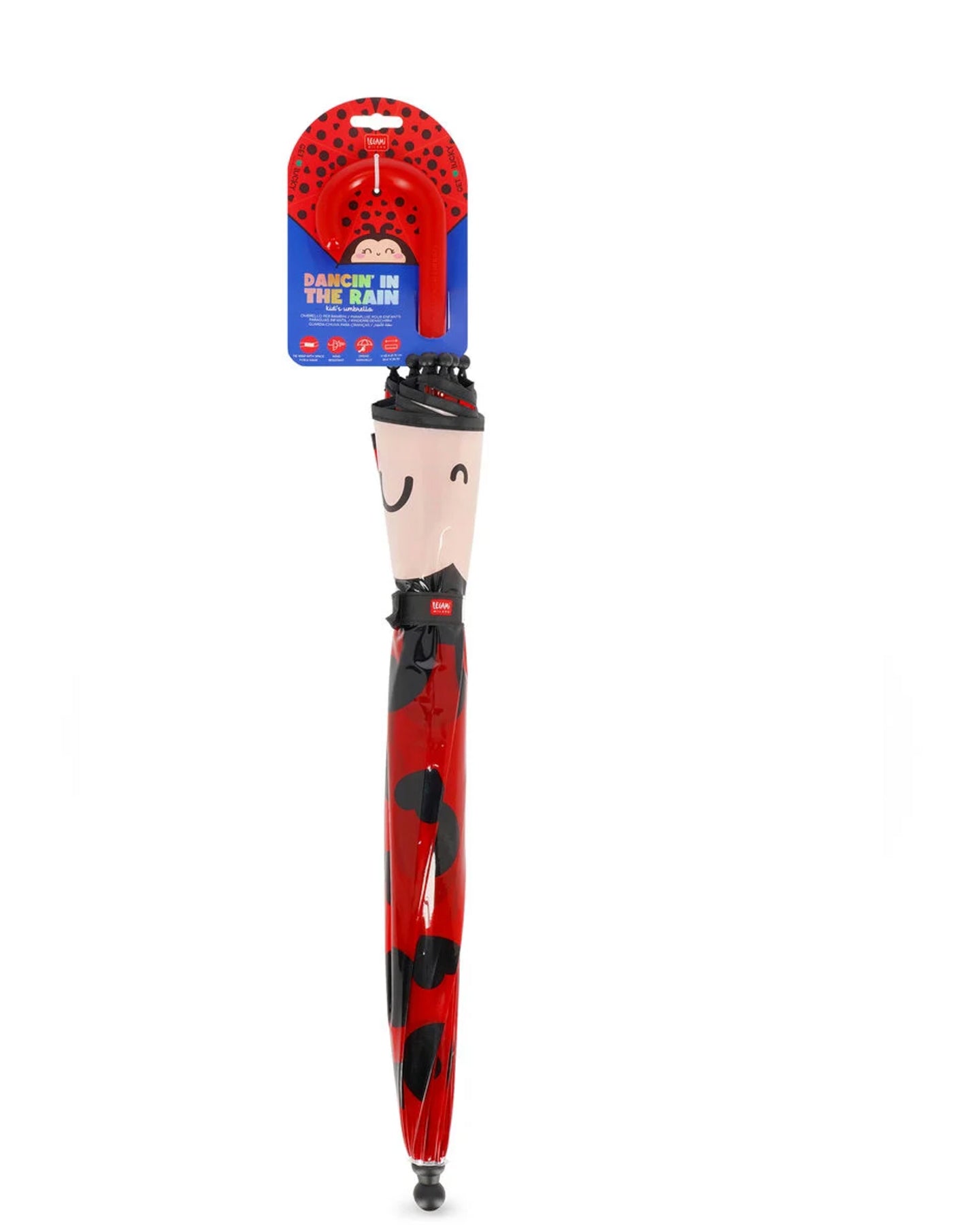 Ombrello per Bambini Ladybug – Dancin’ in the Rain – Legami (Preordine)