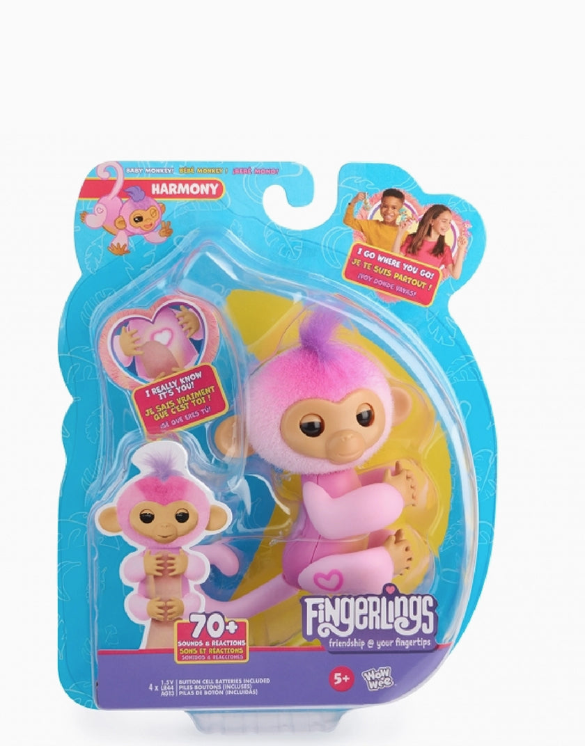 Peluche Interattivo Fingerlings 2.0 - Scimmia Ava con Oltre 70 Suoni e Reazioni