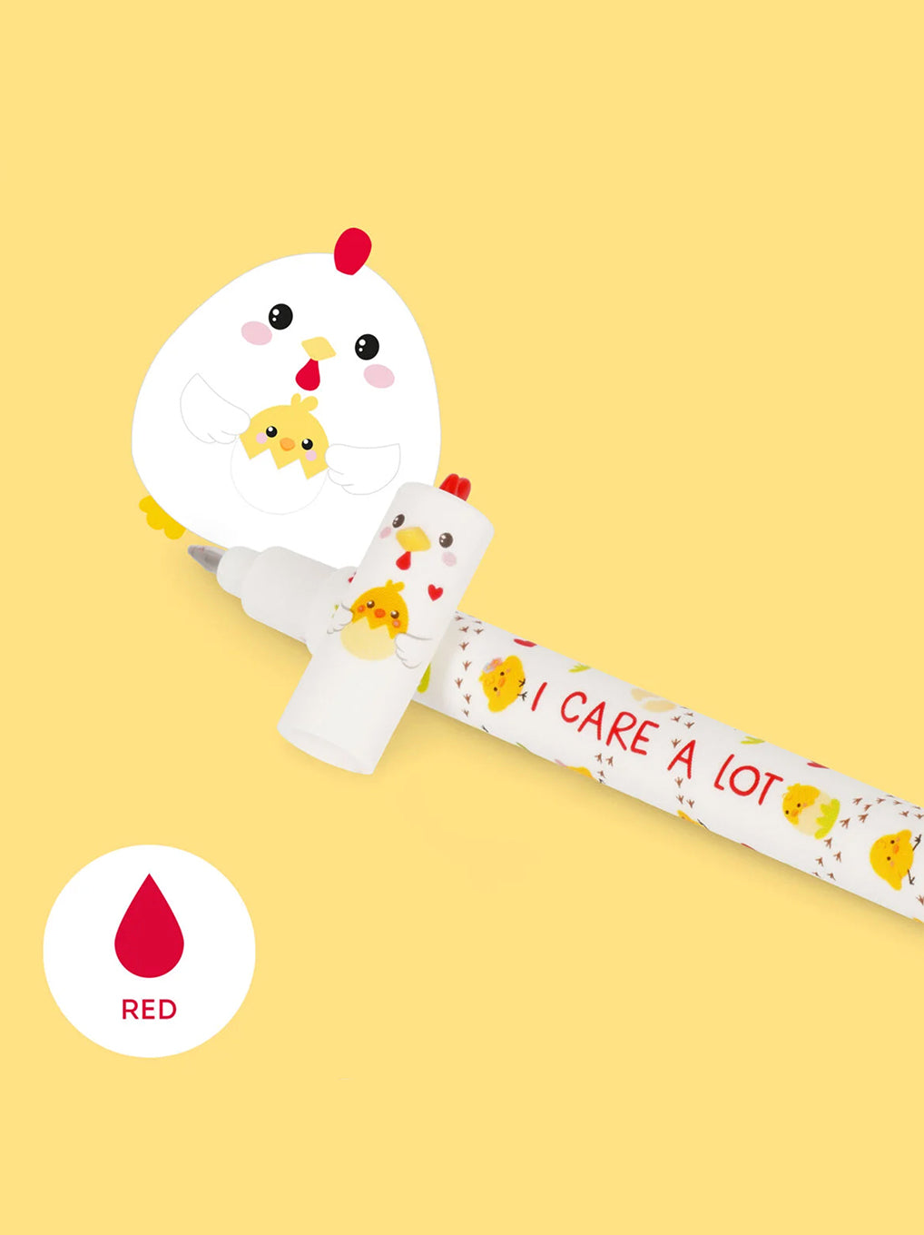 Penna Cancellabile Hen “I Care a Lot” Erasable Pen – Legami