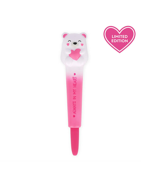 Penna Gel Antistress Legami - Squeezies Teddy Bear | Edizione Limitata per San Valentino