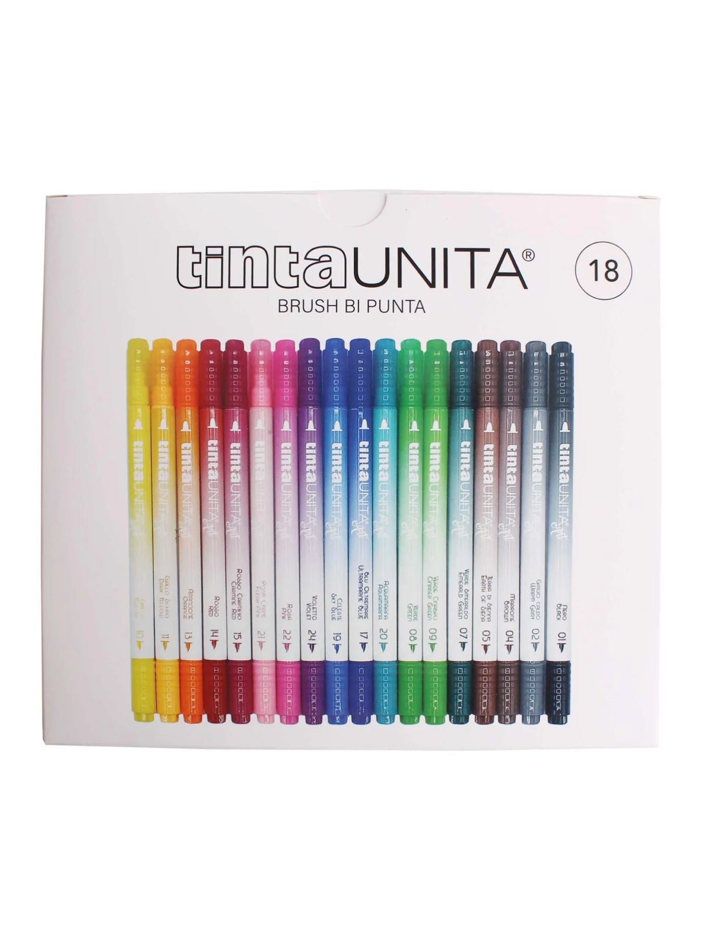 Pennarelli Brush Bi Punta Tinta Unita