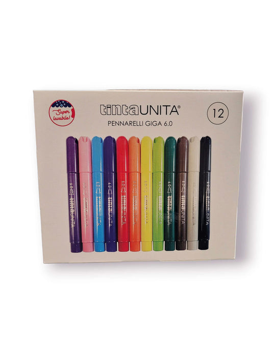 Pennarelli Giga 6.0 Tinta Unita – Set da 12 colori